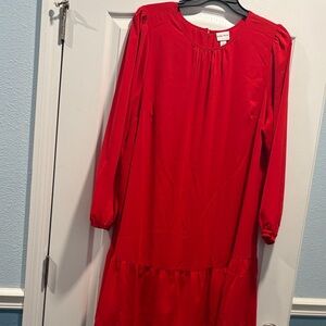 Ava & Viv Red Long Sleeve Dress